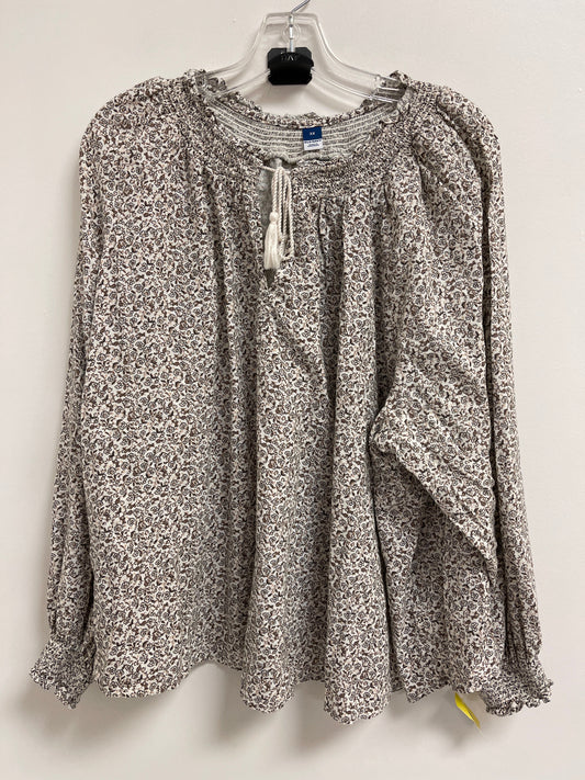 Top Long Sleeve By Old Navy In Cream, Size: 3x