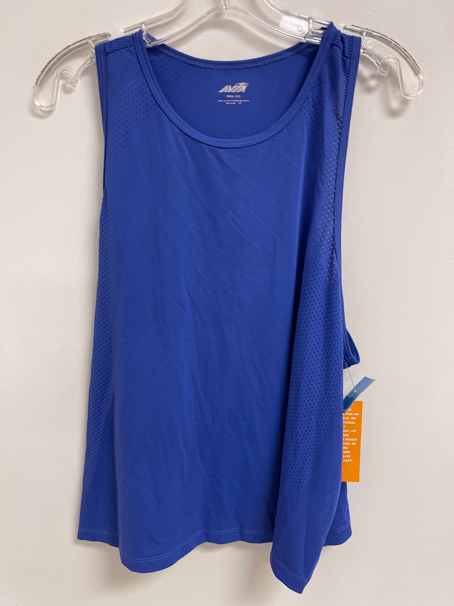 Athletic Tank Top By Avia In Blue, Size: 3x