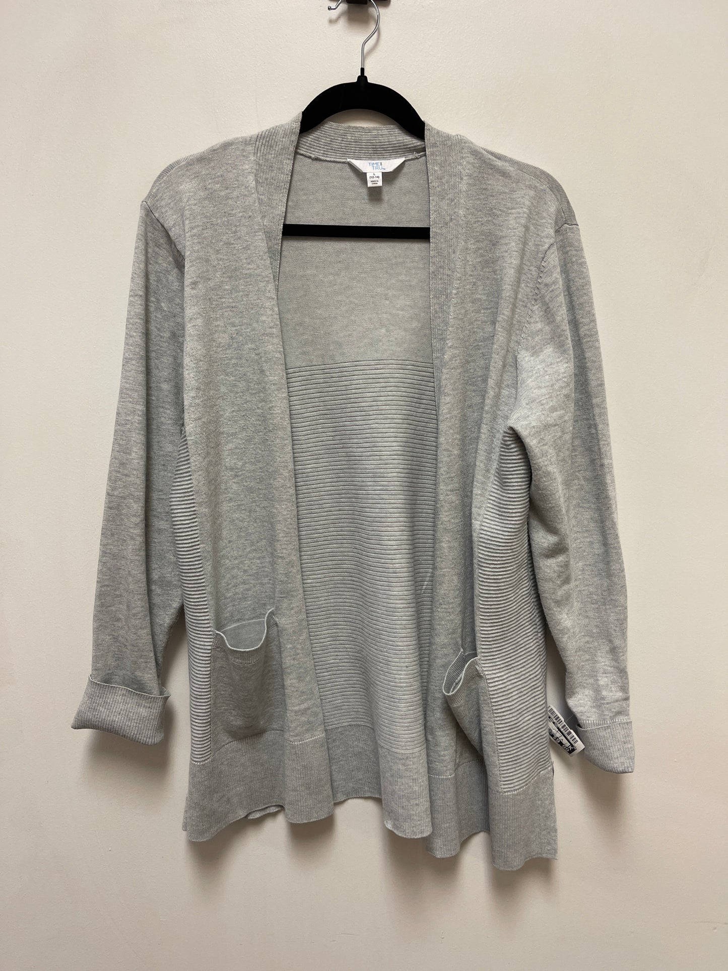 Cardigan By Time And Tru In Grey, Size: L