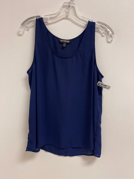 Top Sleeveless By Express In Blue, Size: M