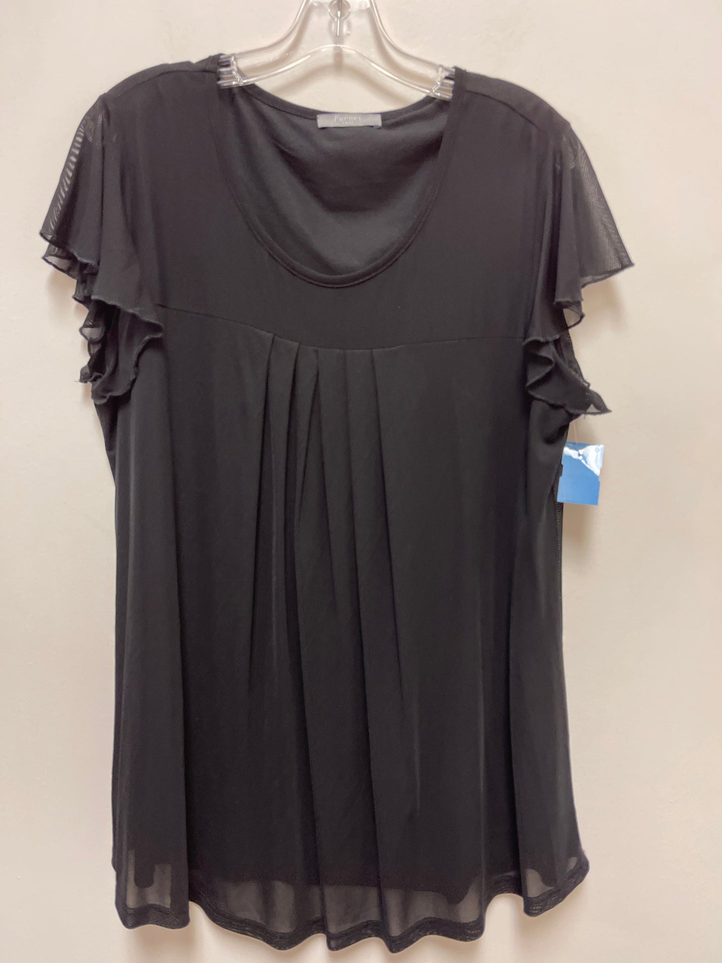 Top Short Sleeve By Clothes Mentor In Black, Size: 3x