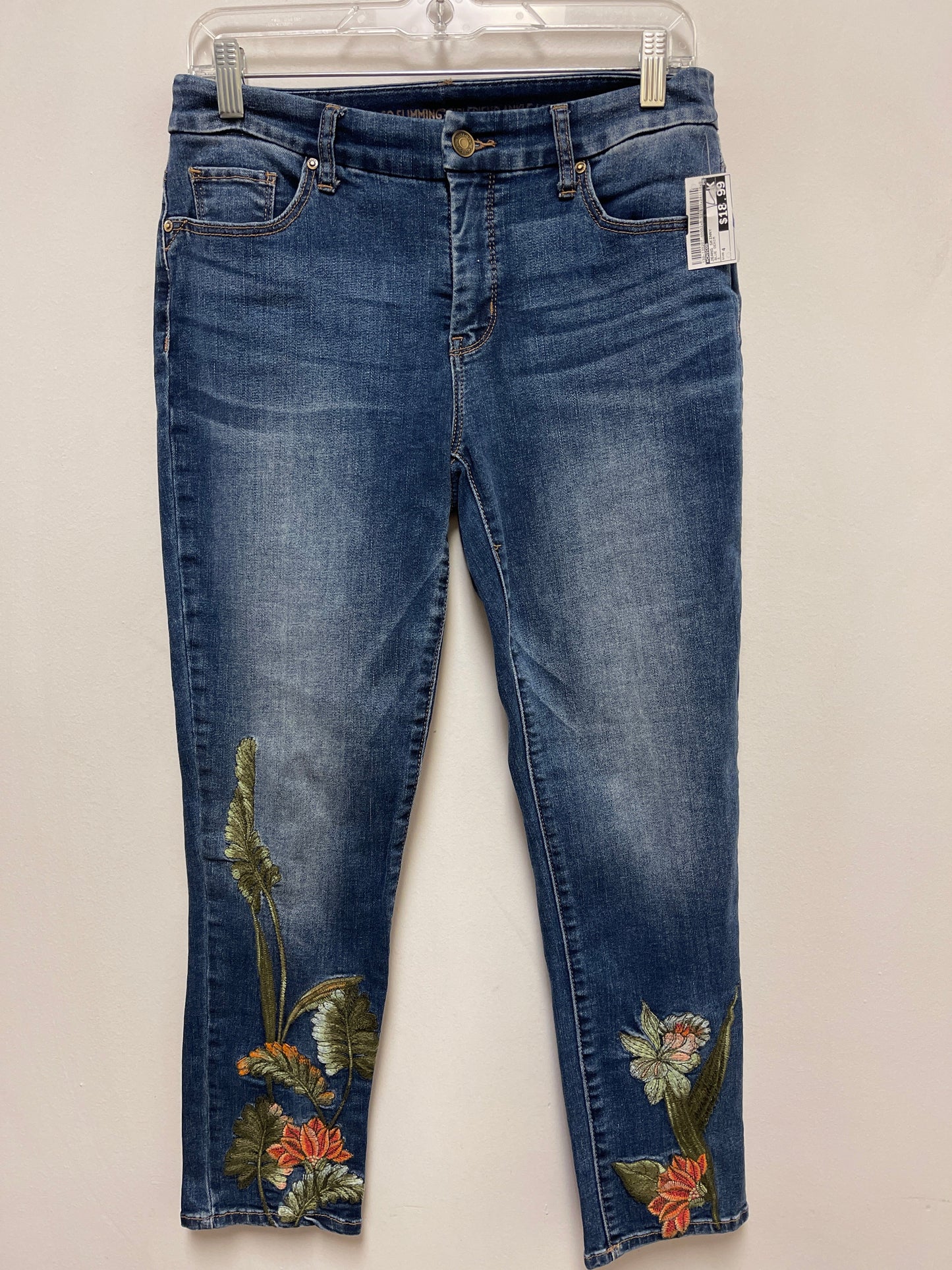 Jeans Skinny By Chicos In Blue Denim, Size: 4