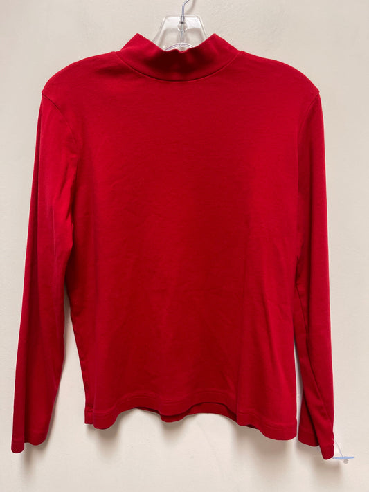 Top Long Sleeve Basic By Kim Rogers In Red, Size: M