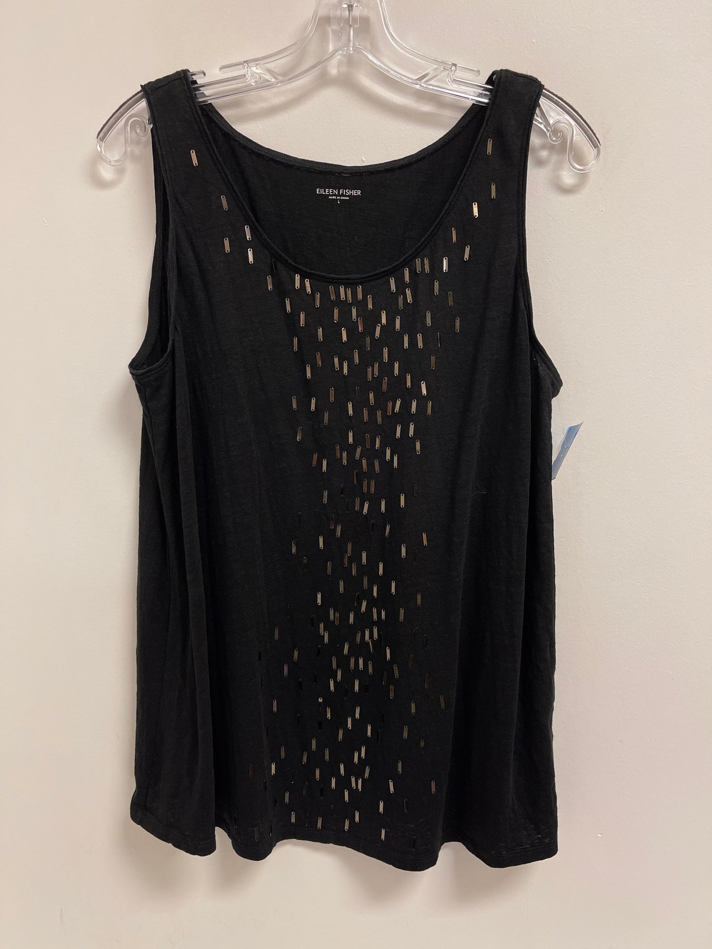 Top Sleeveless By Eileen Fisher In Black, Size: L