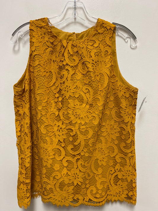 Top Sleeveless By Loft In Yellow, Size: M