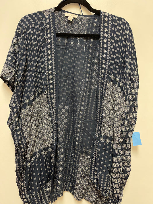 Kimono By Loft In Black & Cream, Size: Xs