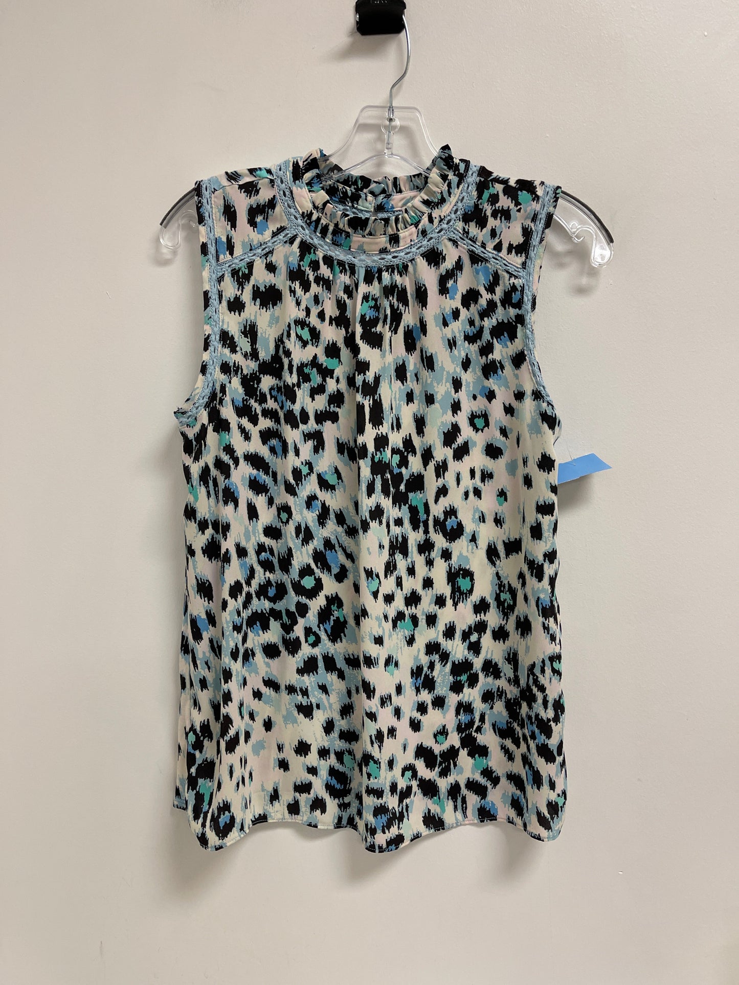 Top Sleeveless By Loft In Blue & Brown, Size: S