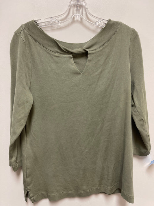 Top Long Sleeve By Chicos In Green, Size: M