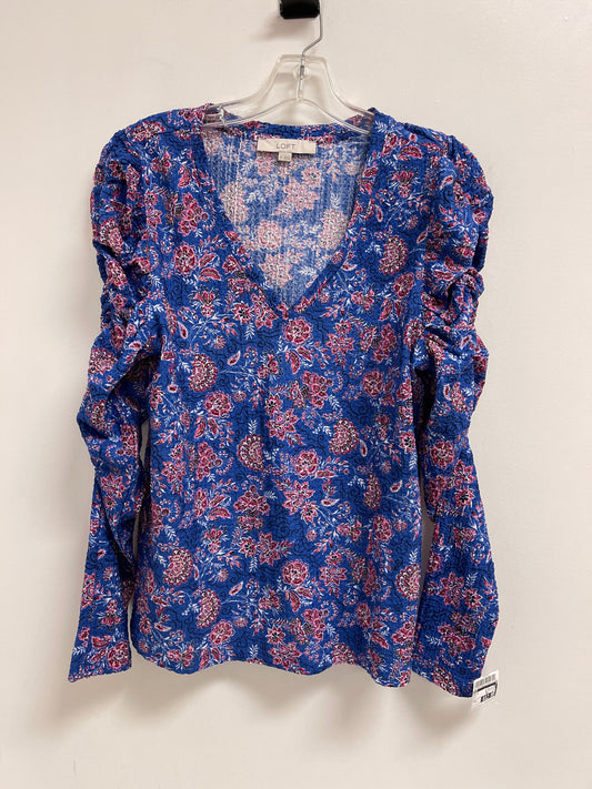 Top Long Sleeve By Loft In Blue, Size: M