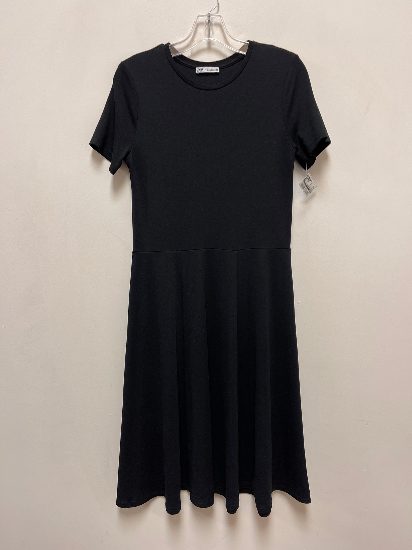 Dress Casual Midi By Zara In Black, Size: M