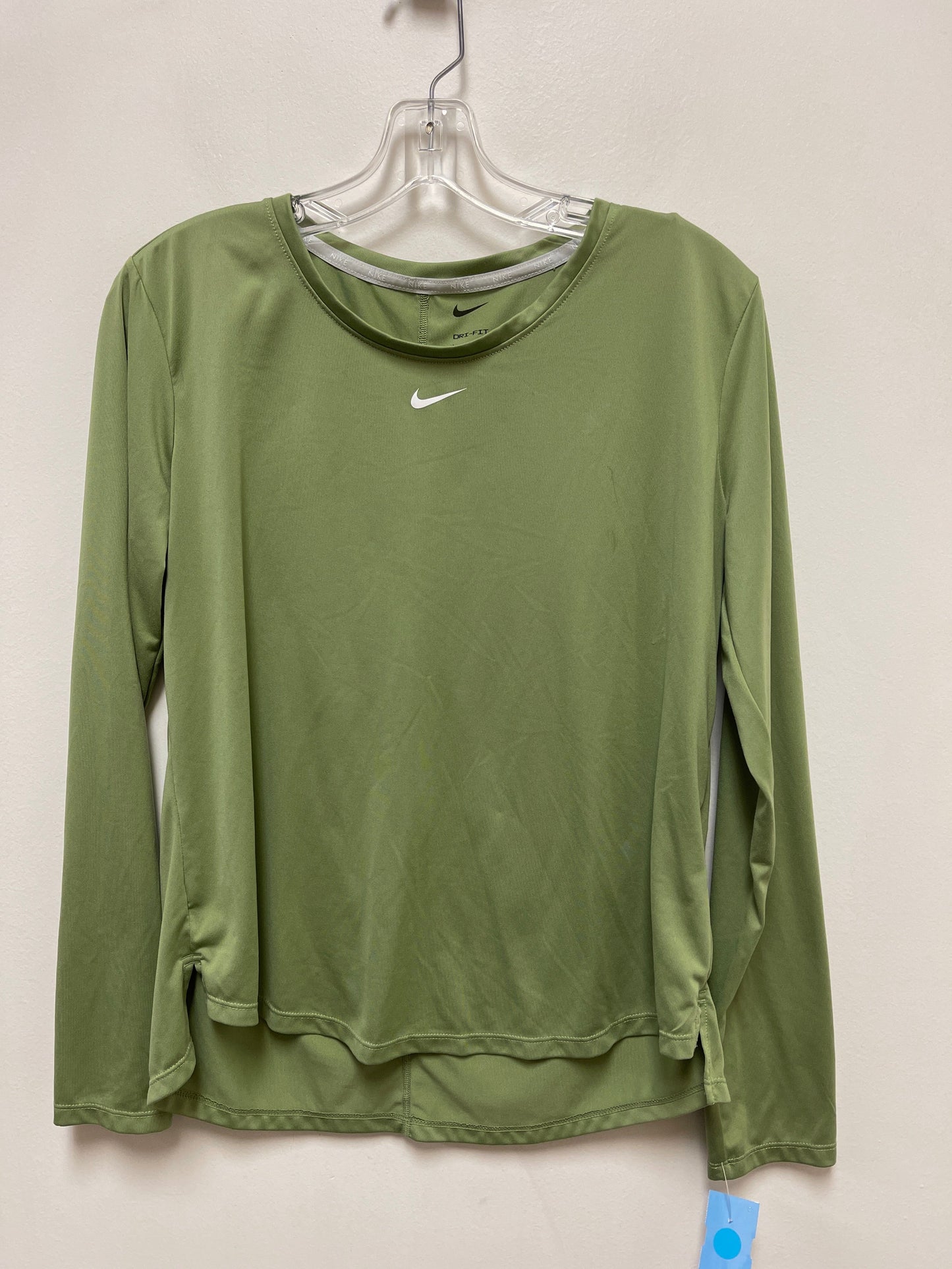 Athletic Top Long Sleeve Crewneck By Nike In Green, Size: M