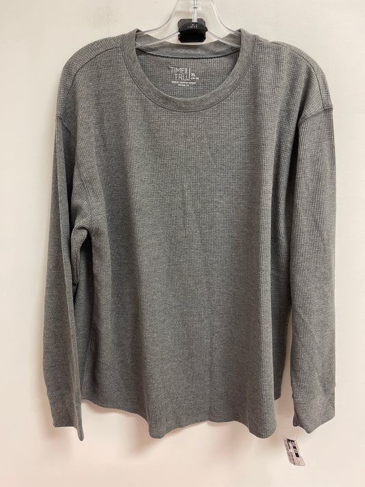 Top Long Sleeve By Time And Tru In Grey, Size: Xl