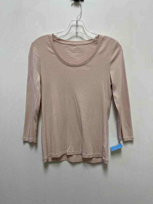 Top Long Sleeve Basic By Talbots In Pink, Size: S