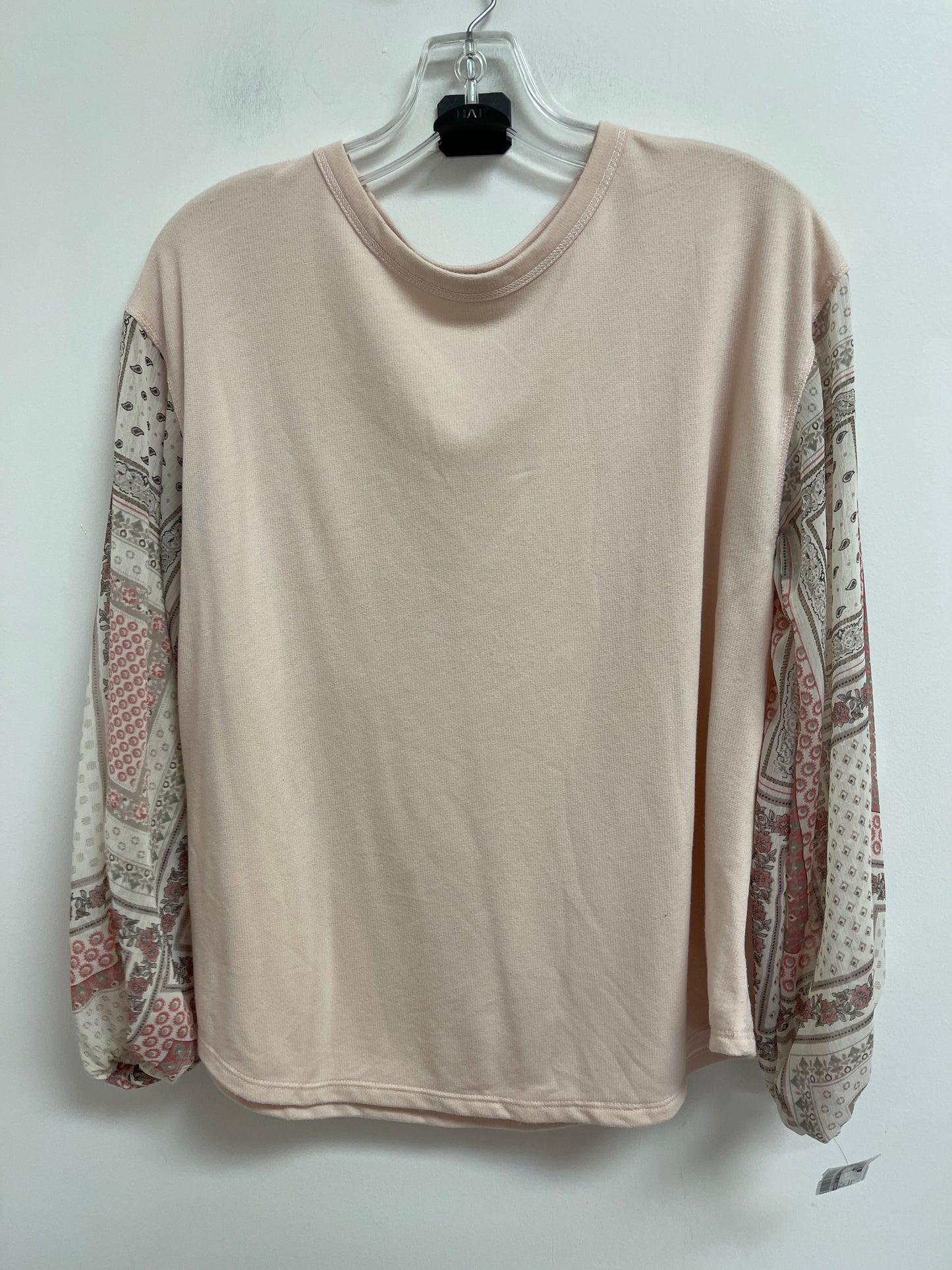 Top Long Sleeve By Andree By Unit In Pink, Size: S