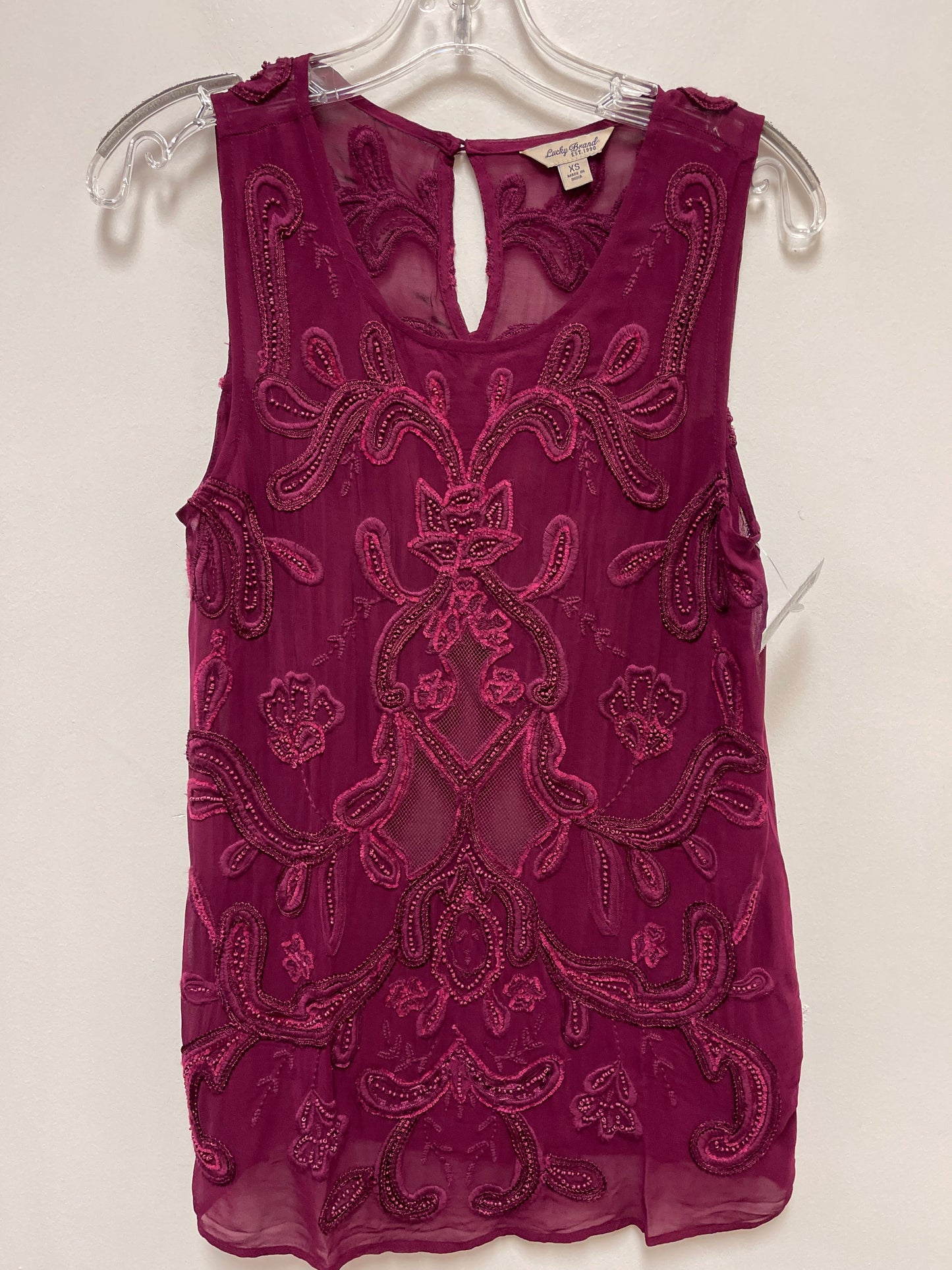 Top Sleeveless By Lucky Brand In Purple, Size: Xs