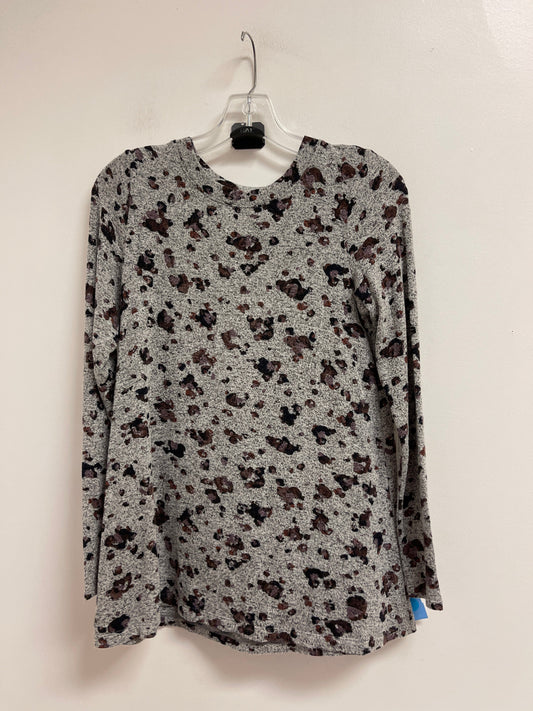 Top Long Sleeve By Nic + Zoe In Grey, Size: Xs