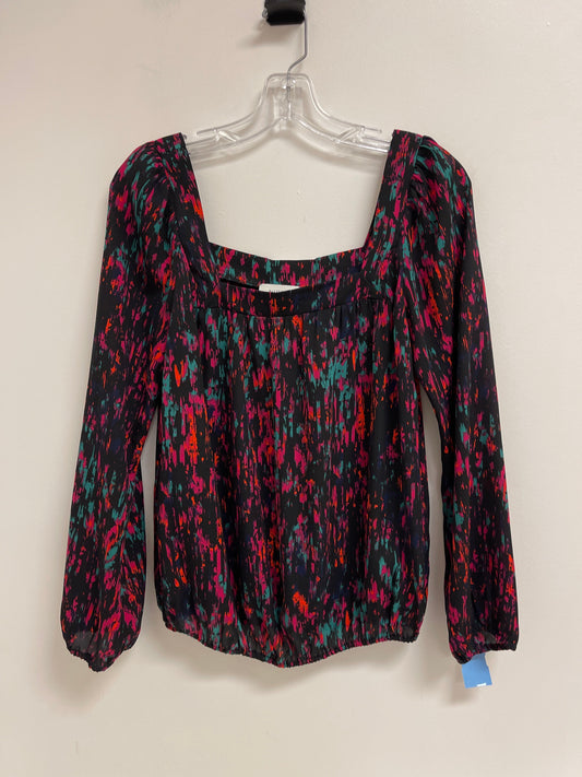 Top Long Sleeve By Allison Joy In Black & Pink, Size: S