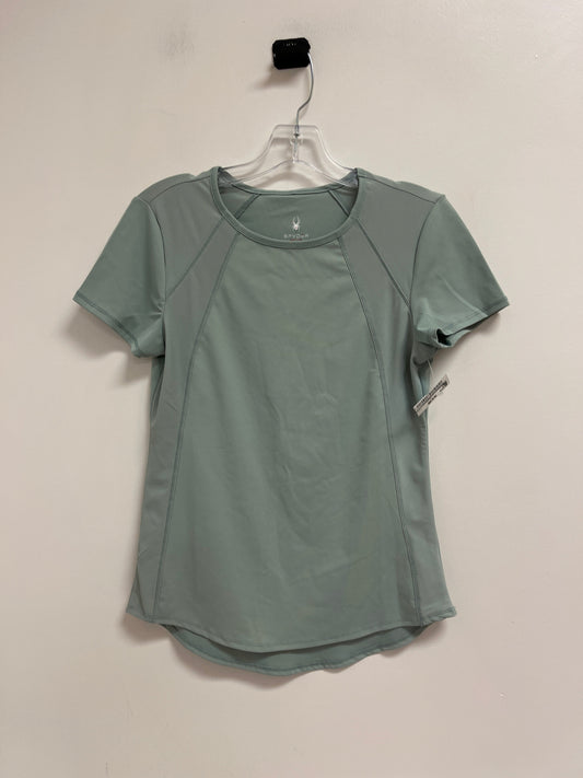 Athletic Top Short Sleeve By Spyder In Green, Size: S