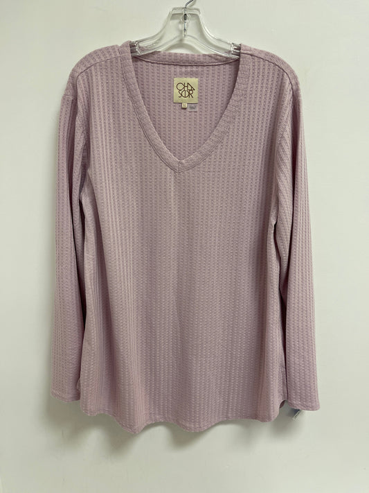 Top Long Sleeve By Chaser In Purple, Size: Xl