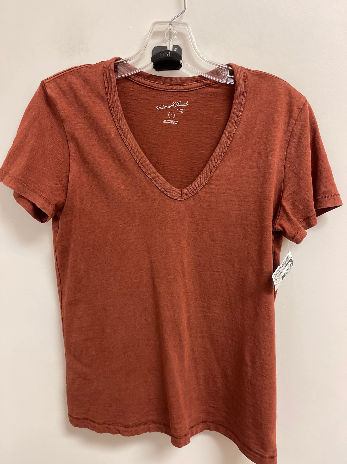 Top Short Sleeve By Universal Thread In Brown, Size: S