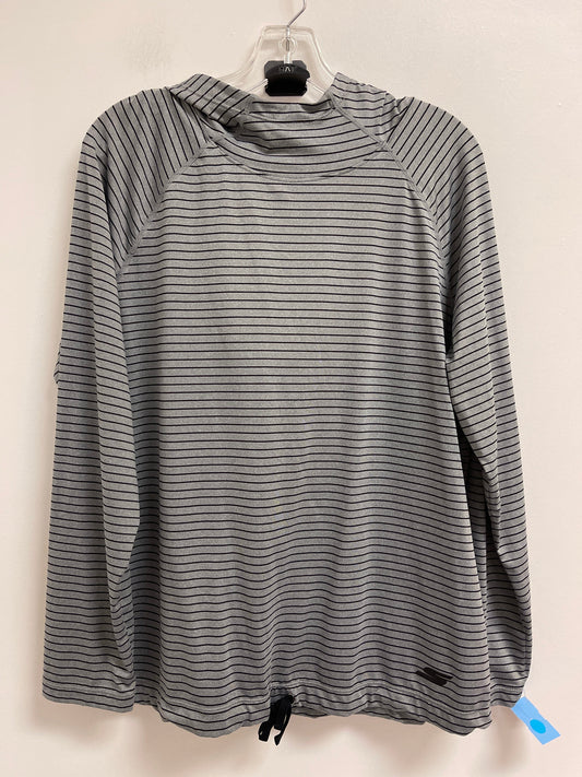 Athletic Top Long Sleeve Hoodie By Skechers In Striped Pattern, Size: Xl