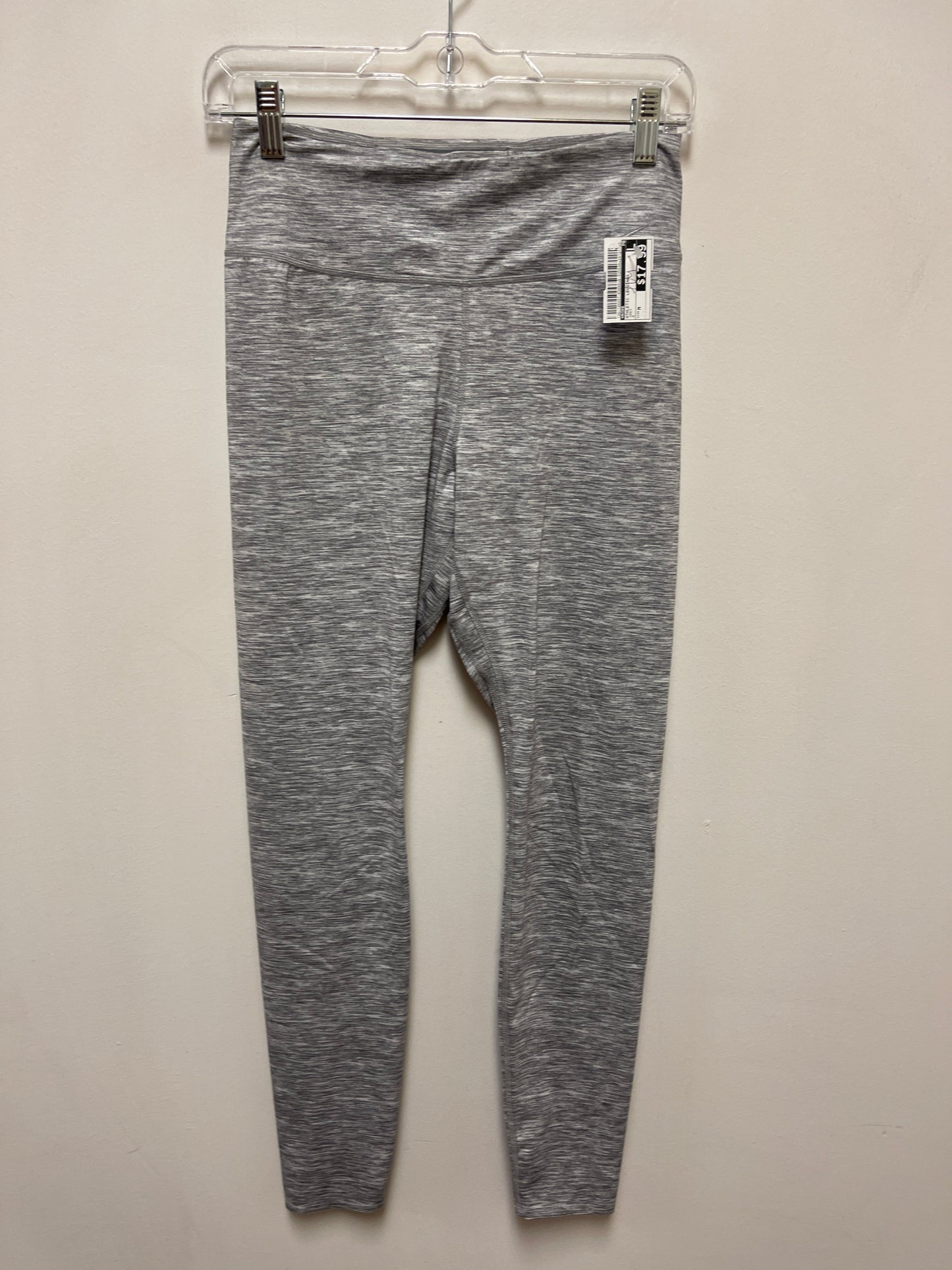 Athletic Leggings By Nike In Grey, Size: M