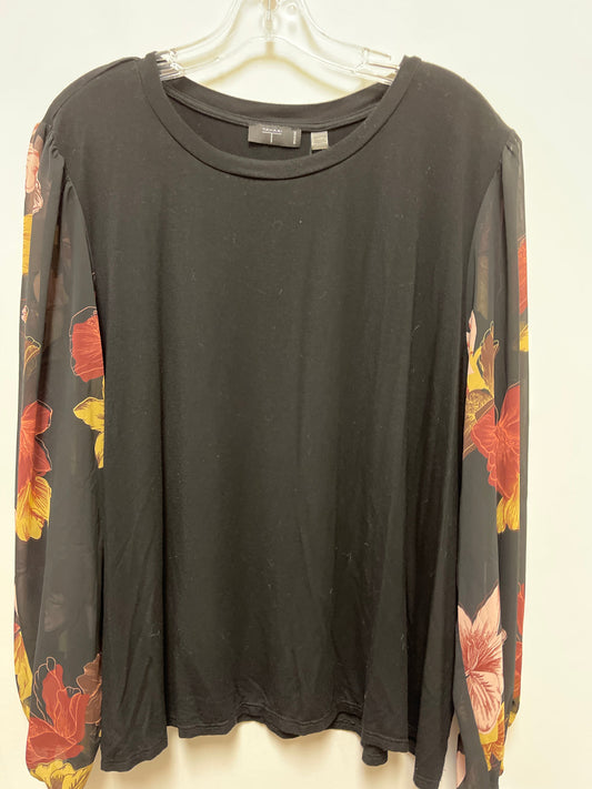 Top Long Sleeve By Tahari By Arthur Levine In Black, Size: 3x