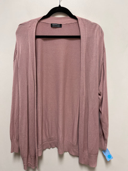 Sweater Cardigan By Clothes Mentor In Pink, Size: 2x