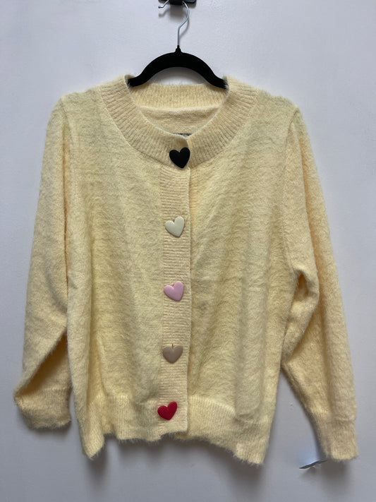 Sweater Cardigan By Shein In Yellow, Size: 3x