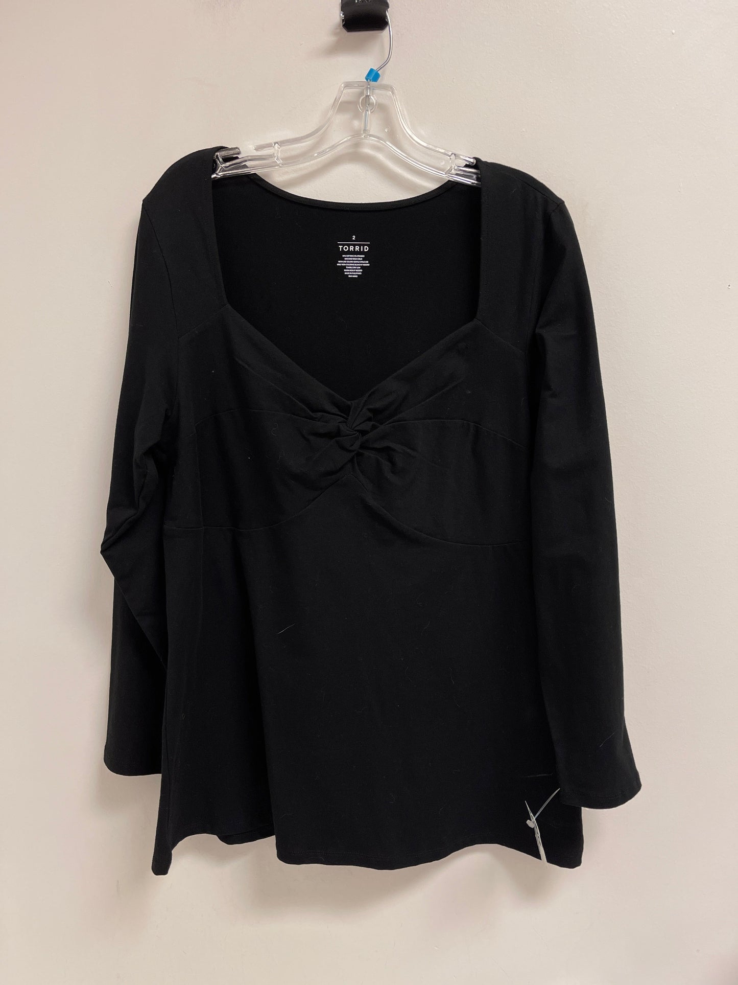 Top Long Sleeve By Torrid In Black, Size: 2x