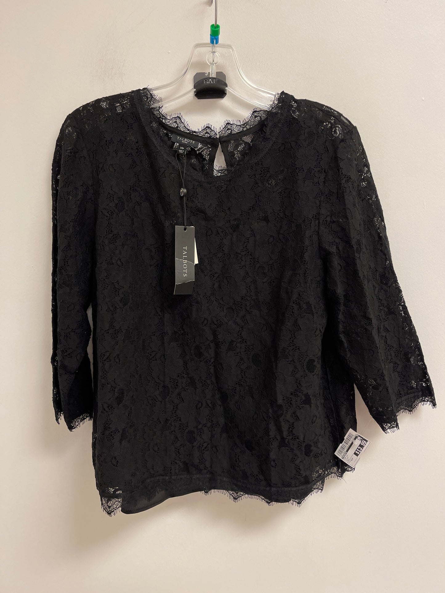 Top Long Sleeve By Talbots In Black, Size: Xlp