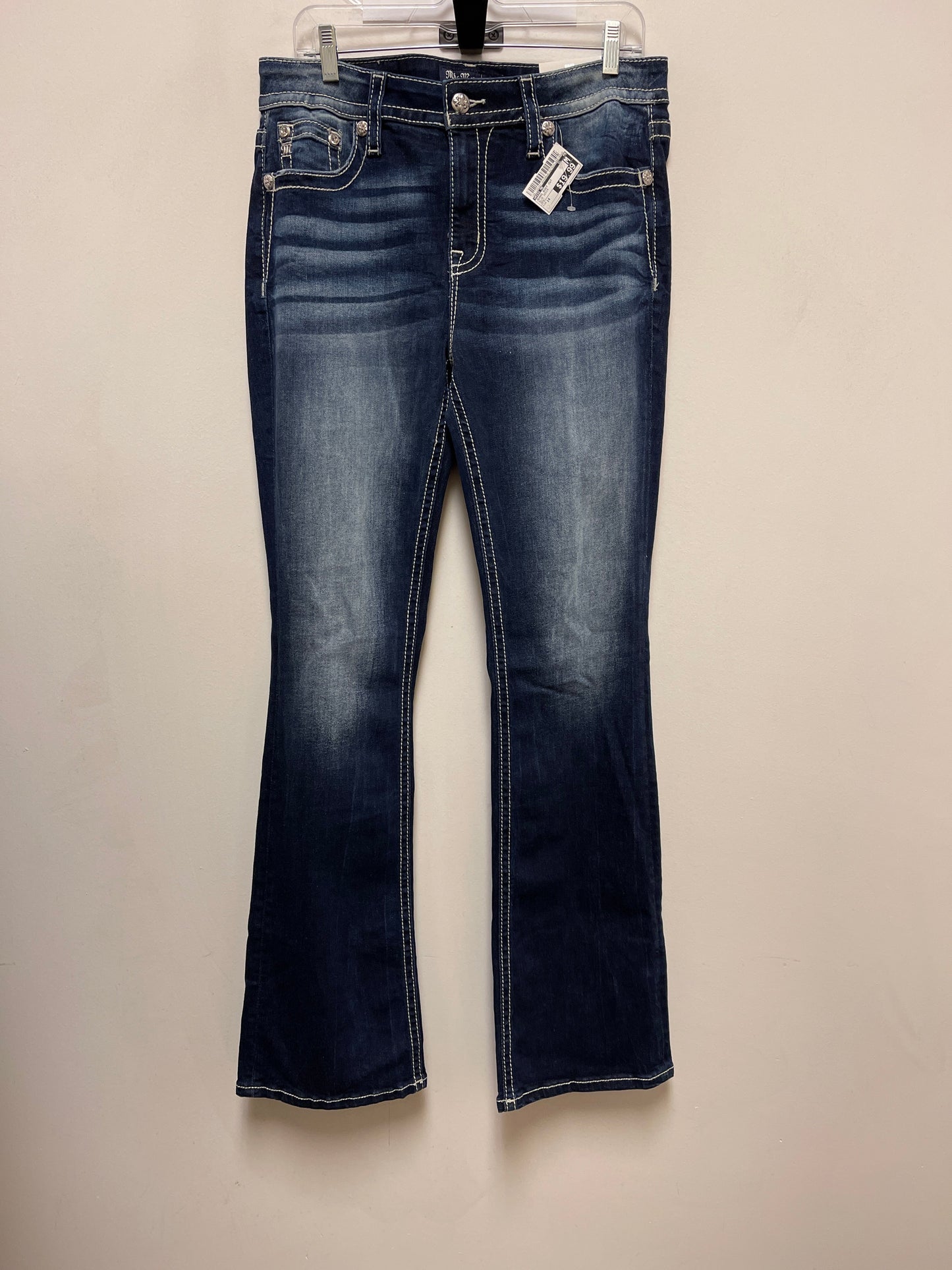 Jeans Boot Cut By Miss Me In Blue Denim, Size: 14