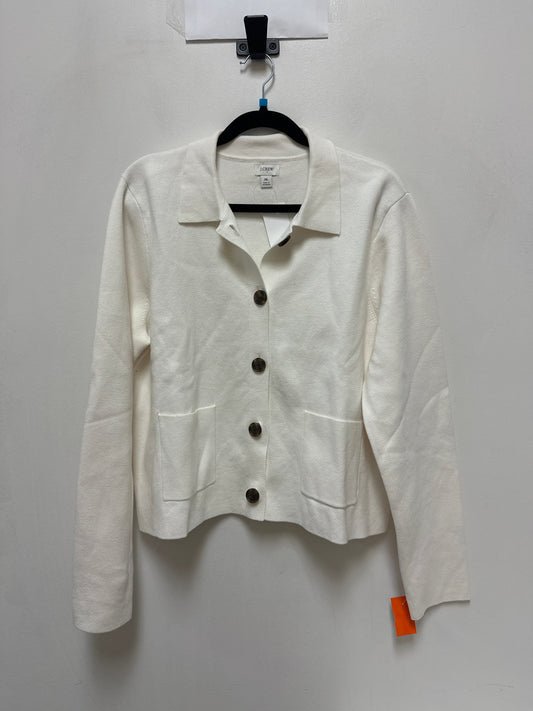 Sweater Cardigan By J. Crew In White, Size: Xl