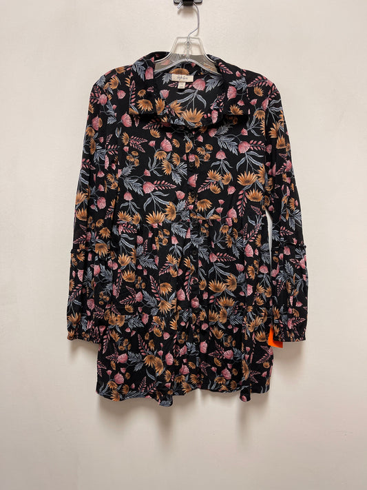 Blouse Long Sleeve By Style And Company In Floral Print, Size: S