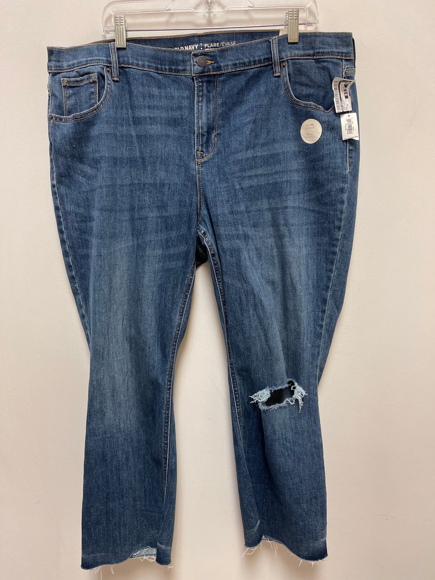 Jeans Flared By Old Navy In Blue Denim, Size: 18