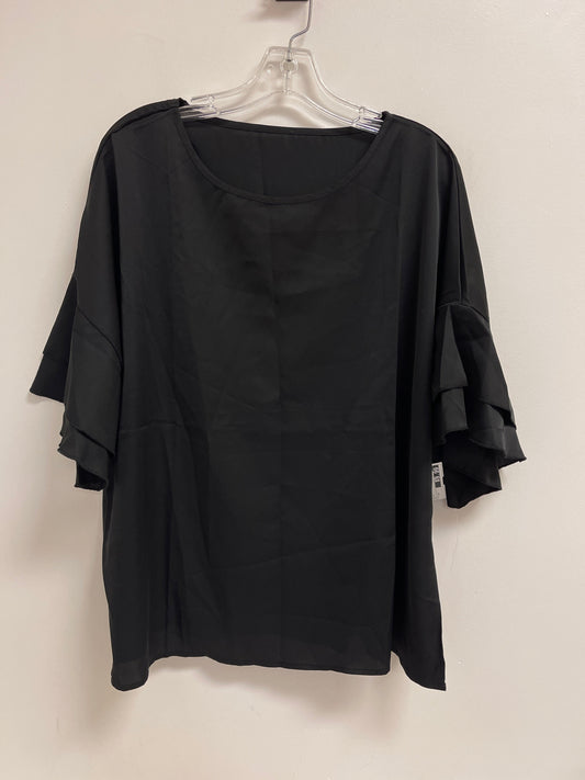 Top Short Sleeve By Clothes Mentor In Black, Size: 3x