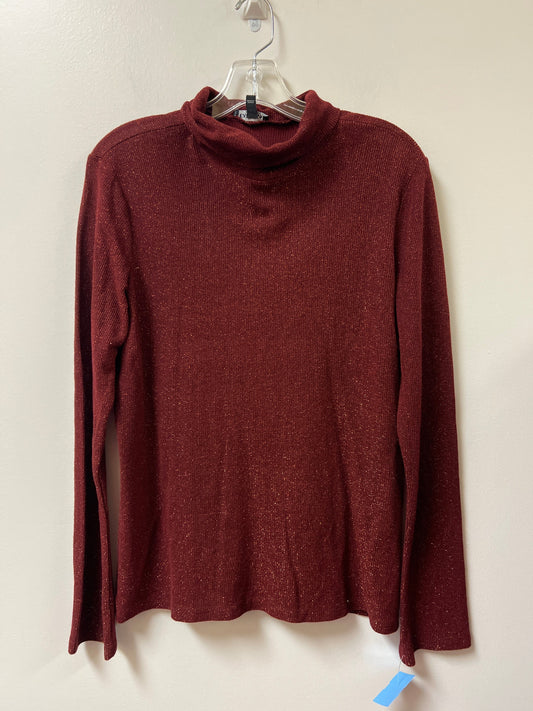 Top Long Sleeve By Express In Red, Size: Xl