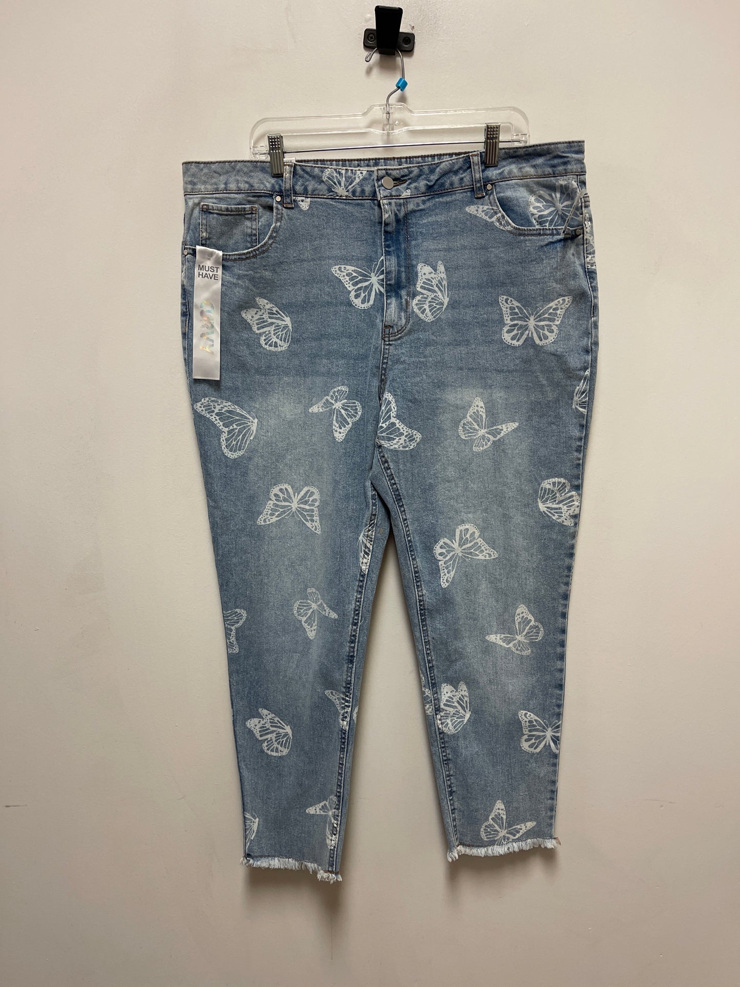 Jeans Straight By Clothes Mentor In Blue Denim, Size: 18