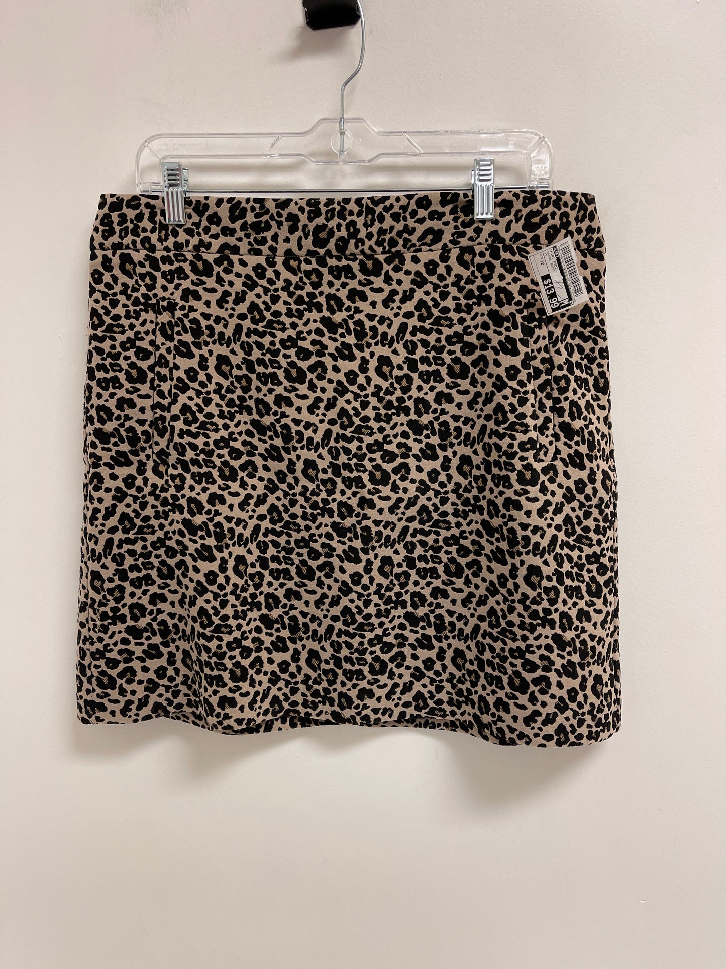 Skirt Midi By Loft In Animal Print, Size: 12