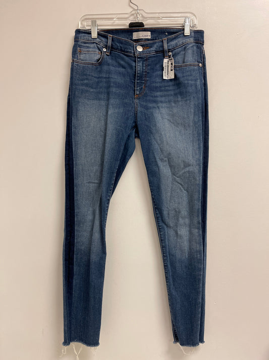 Jeans Skinny By Loft In Blue Denim, Size: 8