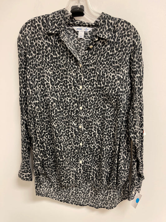 Blouse Long Sleeve By Old Navy In Animal Print, Size: S