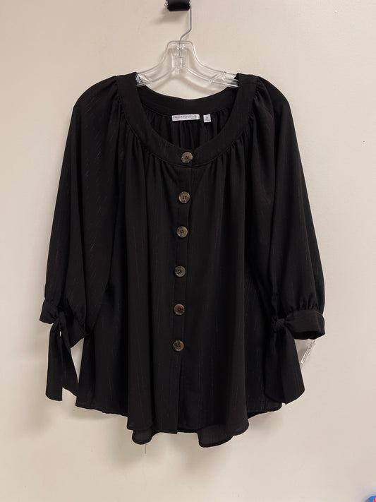 Top Long Sleeve By Notations In Black, Size: 2x