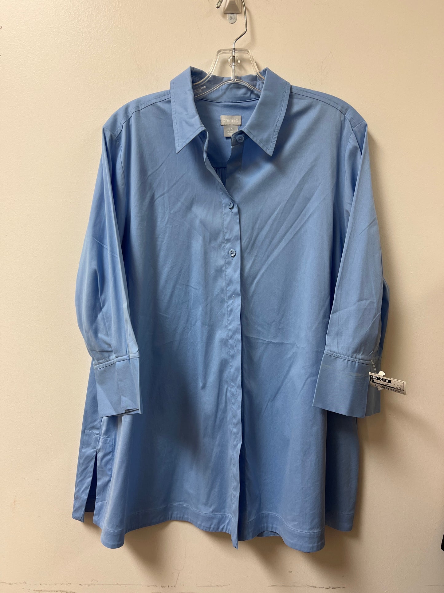 Top Short Sleeve By Chicos In Blue, Size: L