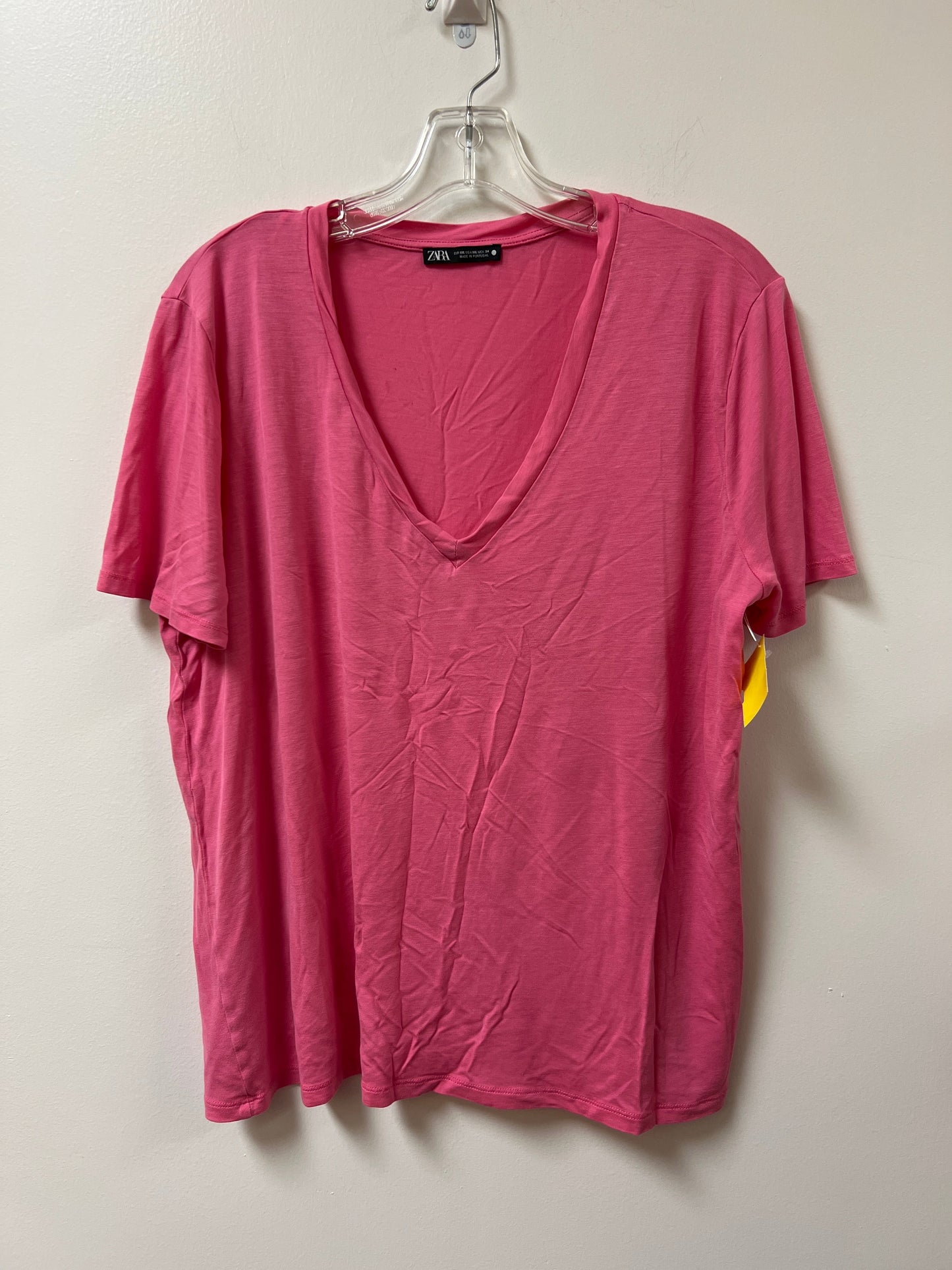 Top Short Sleeve By Zara In Pink, Size: 2x