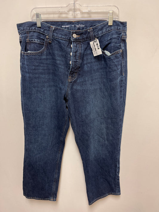 Jeans Straight By Old Navy In Blue Denim, Size: 14