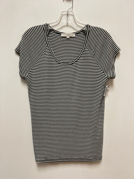 Top Short Sleeve By Loft In Striped Pattern, Size: L