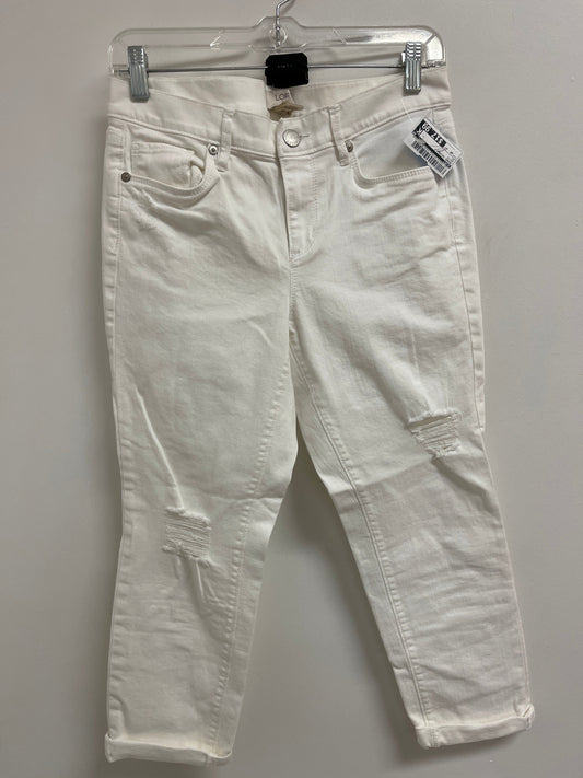 Jeans Skinny By Loft In White, Size: 4p