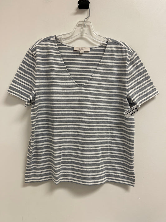 Top Short Sleeve By Loft In Striped Pattern, Size: M