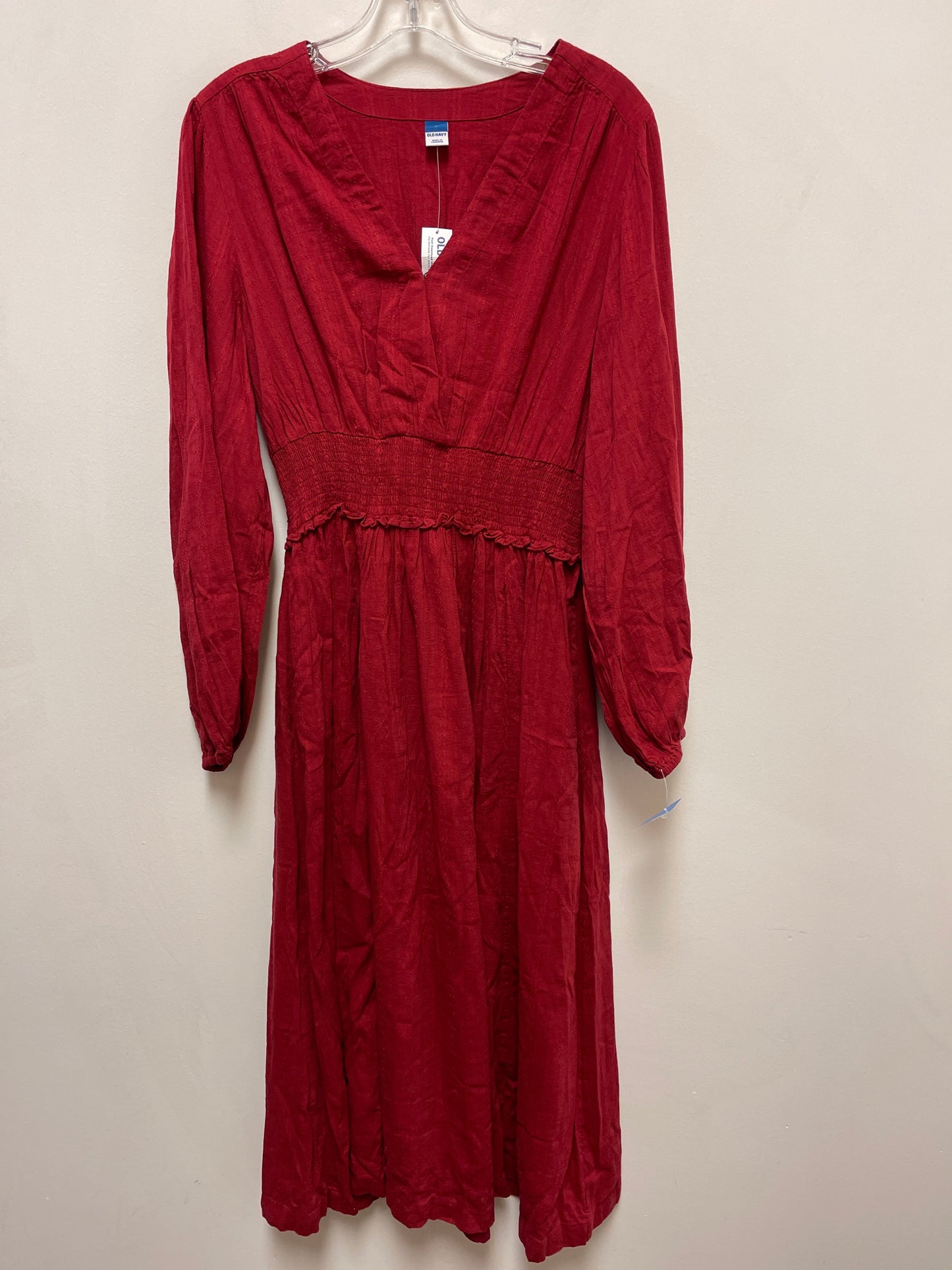 Dress Casual Maxi By Old Navy In Red, Size: L