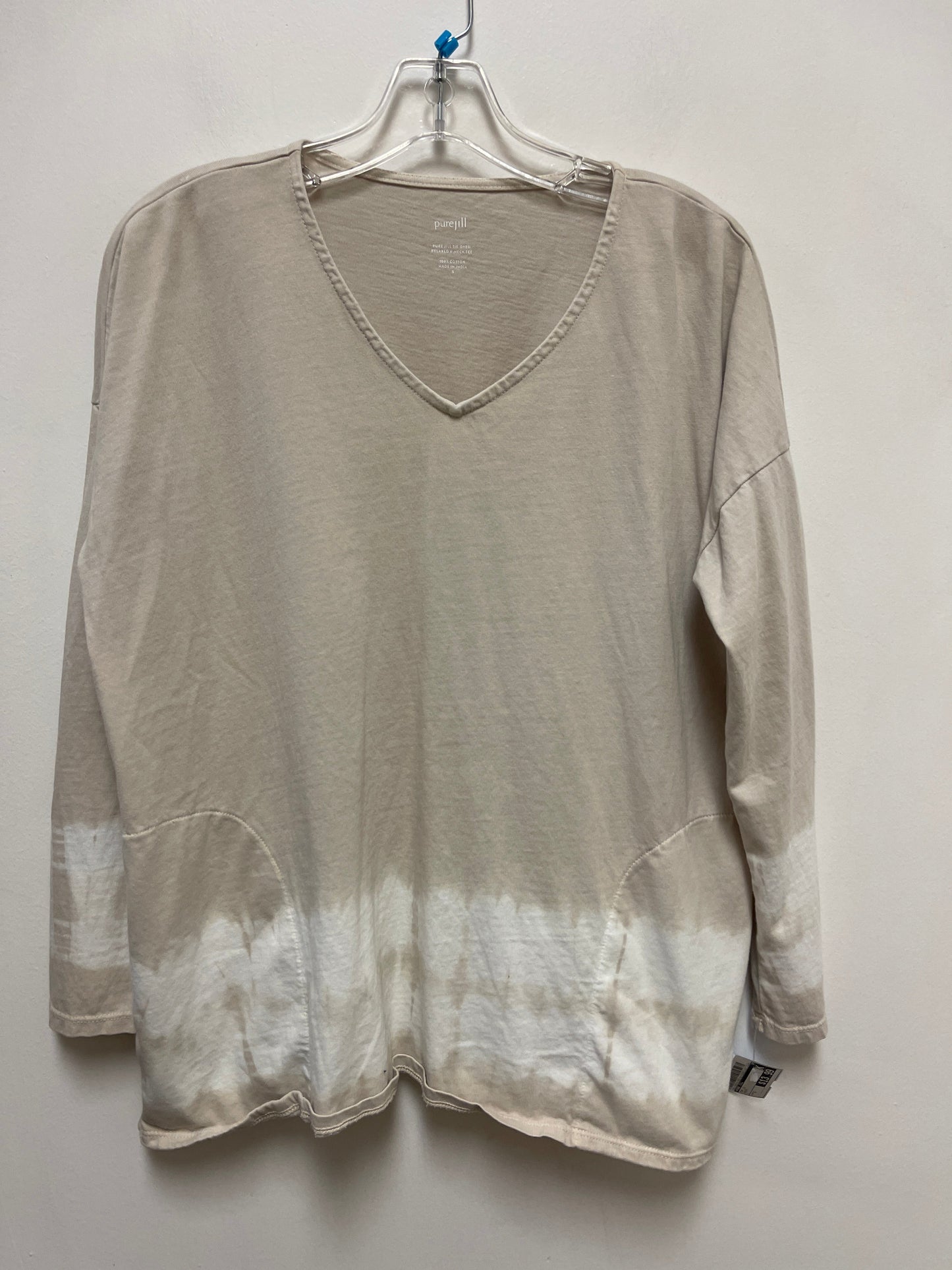 Top Long Sleeve By Pure Jill In Cream, Size: S